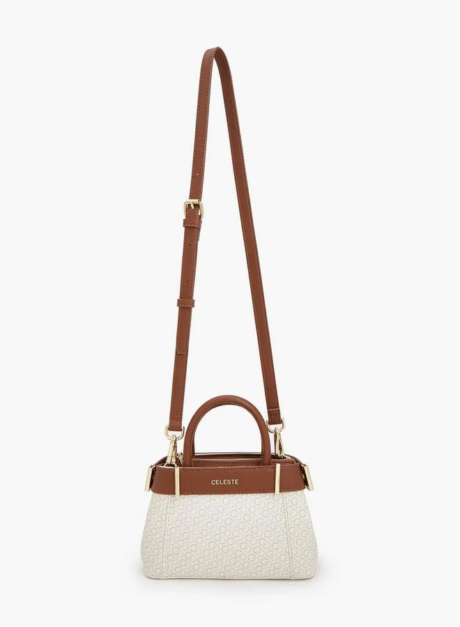 سيليست Textured Satchel Bag With Detachable Strap